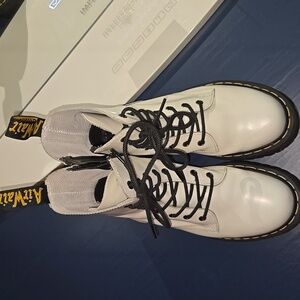 Dr. Martens White and Black Boots